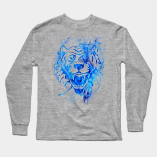 Blue Flame Tiger Long Sleeve T-Shirt